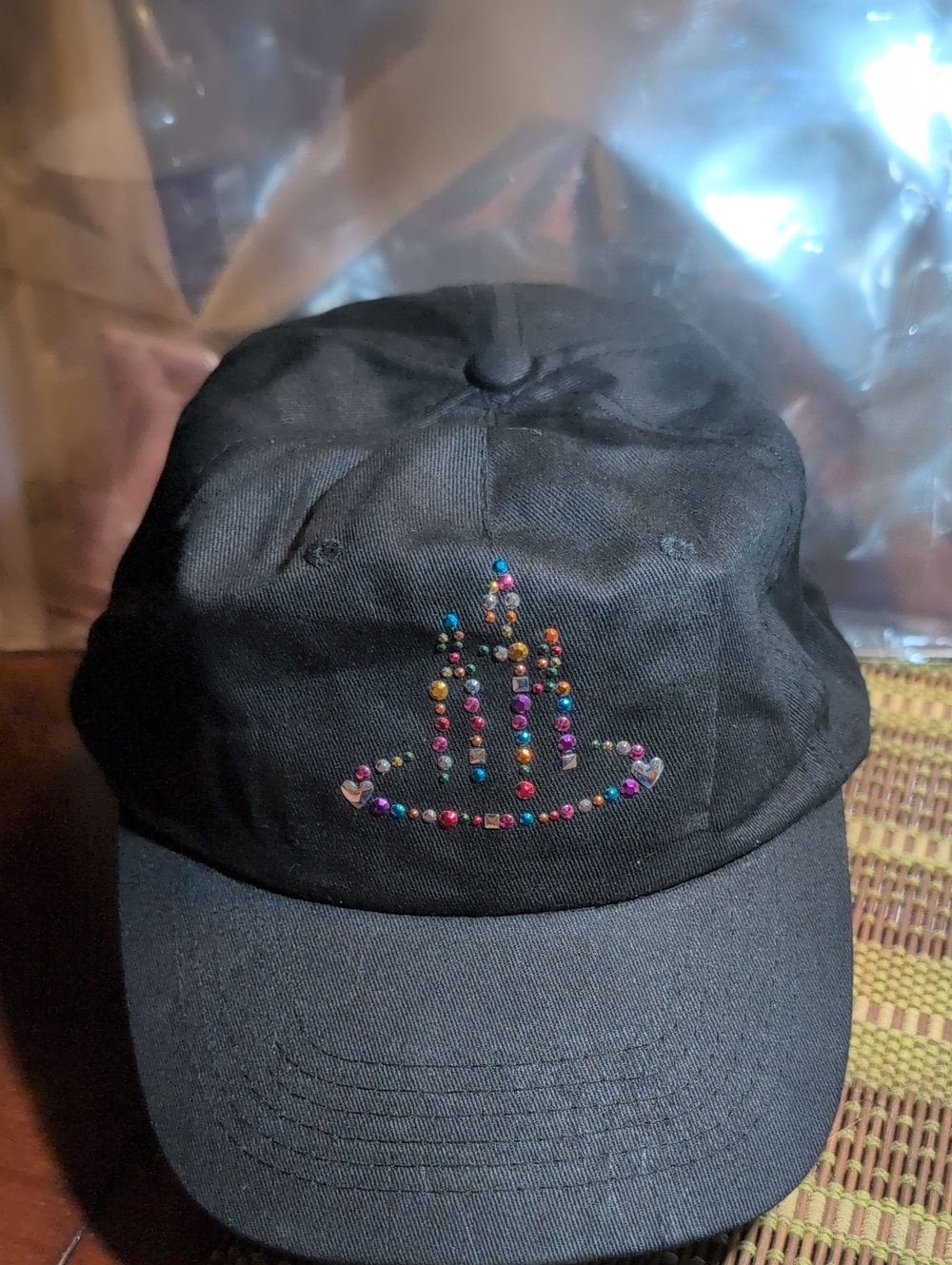 Black Studded Partylite Logo Baseball Cap